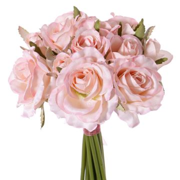 Bouquet de roses en soie ROSILA, rose, 25cm, Ø20cm Bouquet de roses en soie ROSILA, rose, 25cm, Ø20cm
