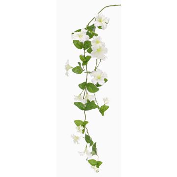 Branche de pétunia artificielle MARTHE, blanc-vert, 130cm Branche de pétunia artificielle MARTHE, blanc-vert, 130cm