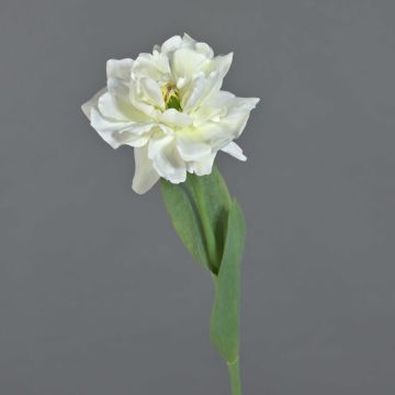 Tulipe perroquet artificielle STEFANIE, blanc-vert, 65cm, Ø7cm Tulipe perroquet artificielle STEFANIE, blanc-vert, 65cm, Ø7cm