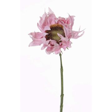 Faux tournesol JANIKA, rose pâle, 60cm, Ø13cm