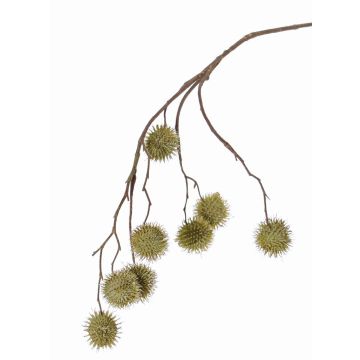 Branche d'érable artificielle MARIUS avec fruits, jaune, 80cm