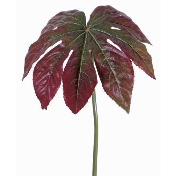 Fausse feuille d'aralia IMANA, rouge-vert, 80cm