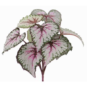 Bégonia artificiel KATRICE sur piquet, violet-vert, 25cm Bégonia artificiel KATRICE sur piquet, violet-vert, 25cm