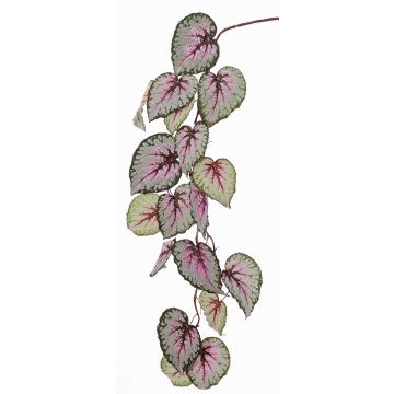 Branche de Bégonia artificiel KATRICE, violet-vert, 110cm Branche de Bégonia artificiel KATRICE, violet-vert, 110cm