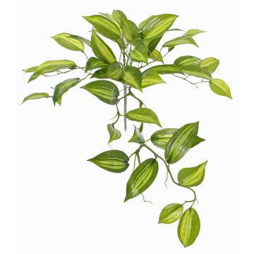 Feuilles d'orchidées Vanille Planifolia artificielles CHARIS, piquet, vert-jaune, 45cm
