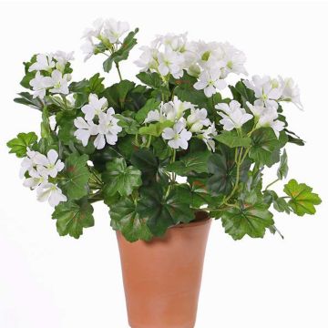 Géranium artificiel BERENIKE sur piquet, crossdoor, blanc, 40cm, Ø5-8cm Géranium artificiel BERENIKE sur piquet, crossdoor, blanc, 40cm, Ø5-8cm