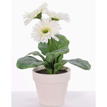 Gerbera artificiel SIMONE en pot décoratif, blanc, 30cm, Ø9,5cm Gerbera artificiel SIMONE en pot décoratif, blanc, 30cm, Ø9,5cm