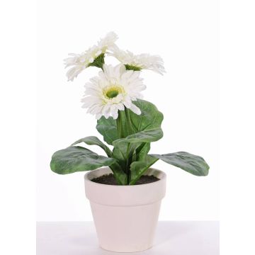 Gerbera artificiel SIMONE en pot décoratif, blanc, 30cm, Ø9,5cm Gerbera artificiel SIMONE en pot décoratif, blanc, 30cm, Ø9,5cm