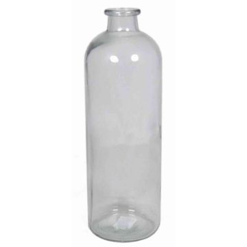 Vase bouteille en verre transparent URSULA, 33cm, Ø11cm