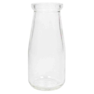 Bouteille décorative en verre MICHEL, transparent, 14cm, Ø6,3cm