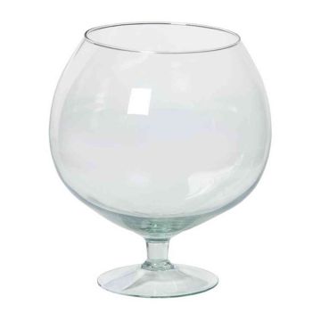 Verre décoratif XXL BARRON avec pied, transparent, 22,5cm, Ø20cm