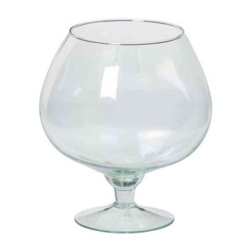 Verre décoratif XXL BARRON avec pied, transparent, 18,5cm, Ø15,5cm