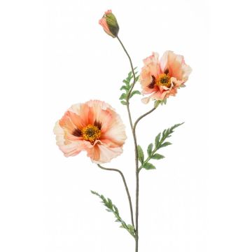 Coquelicot artificiel LOPEZ, rose crème, 90cm