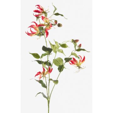 Gloriosa artificiel CELESTE, jaune rose, 120cm