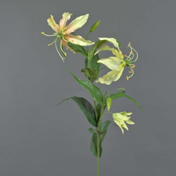 Gloriosa artificiel CELESTE, jaune, 75cm