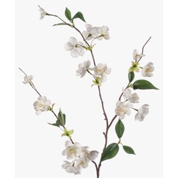 Fausse branche de fleurs de pêcher CAMILLES, crème, 80cm