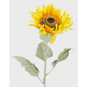 Tournesol artificiel CORALINE, jaune, 80cm, Ø20cm
