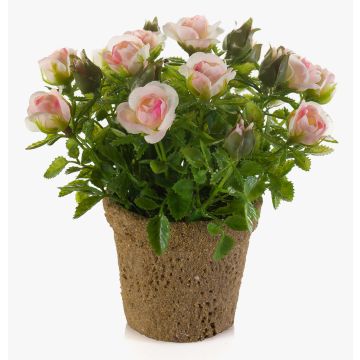 Rose en soie LARAINA en pot décoratif, rose, 15cm Rose en soie LARAINA en pot décoratif, rose, 15cm
