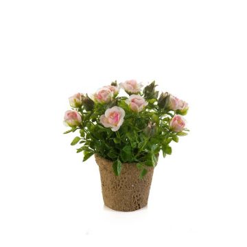 Rose en soie LARAINA en pot décoratif, rose, 15cm Rose en soie LARAINA en pot décoratif, rose, 15cm