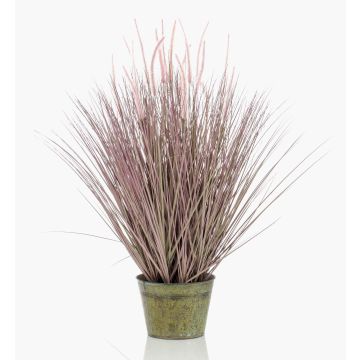 Pennisetum artificiel OVIDIO, panicules, pot en zinc, vert, 100cm