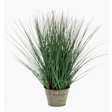 Vulpin synthétique ZENA en pot métallique, vert, 50cm