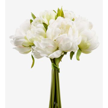 Bouquet de pivoines en tissu WILO, blanc-vert, 25cm Bouquet de pivoines en tissu WILO, blanc-vert, 25cm