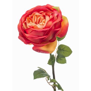 Rose artificielle VERITA, orange, 65cm