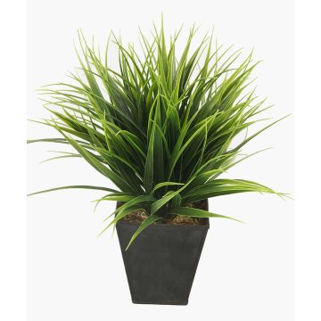 Roseau en plastique ARIANO en pot en zinc, vert, 30cm