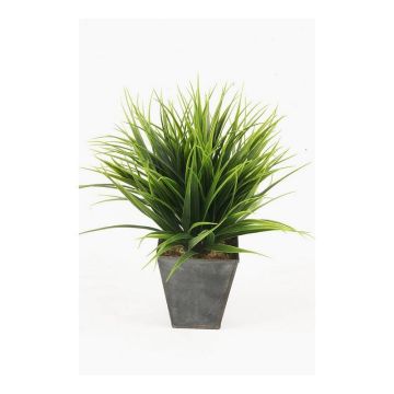 Roseau en plastique ARIANO en pot en zinc, vert, 30cm
