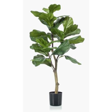 Ficus Lyrata artificiel EUSEBI, tronc artificiel, vert, 90cm