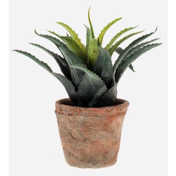 Agave artificiel SEDA en pot en terre cuite, vert, 20cm, Ø25cm