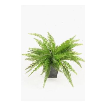 Fougère de Boston artificielle REMY en pot en zinc, vert, 30cm