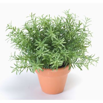 Romarin artificiel JOSHUA en pot en argile, vert, 23cm, Ø17cm Romarin artificiel JOSHUA en pot en argile, vert, 23cm, Ø17cm
