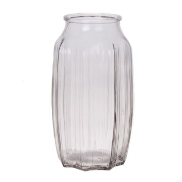 Petit vase de table en verre AMORY, transparent, 22cm, Ø12cm