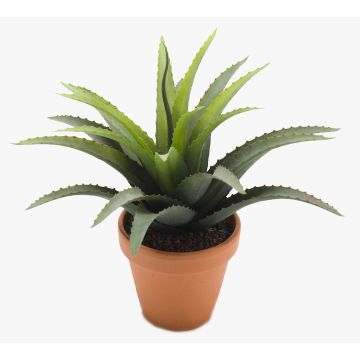 Agave artificiel SEDA en pot en terre cuite, vert, 25cm, Ø25cm