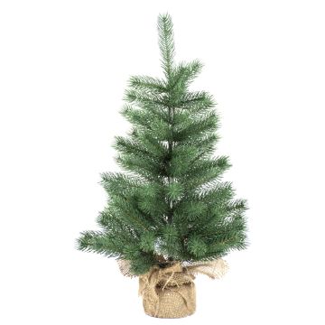 Mini sapin de Noël artificiel RIJEKA, sac de jute, 60cm, Ø40cm Mini sapin de Noël artificiel RIJEKA, sac de jute, 60cm, Ø40cm