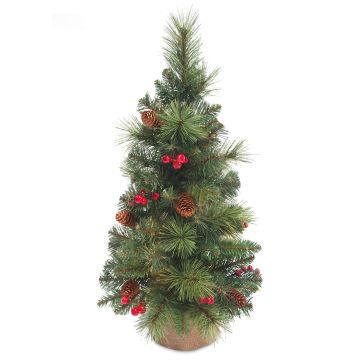 Petit sapin artificiel BUCAREST, sac de jute, décoré, 80cm, Ø45cm Petit sapin artificiel BUCAREST, sac de jute, décoré, 80cm, Ø45cm
