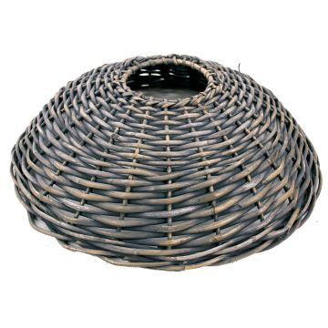 Couvre pied pour sapin JERICHO en rotin, gris, 18cm, Ø62cm