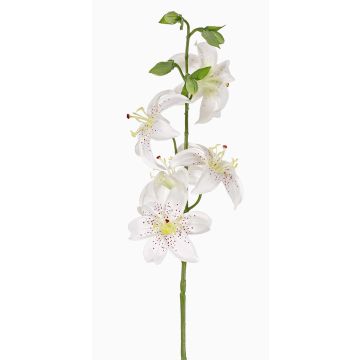 Lys tigré artificiel ASHANTI, blanc, 65cm, Ø8cm