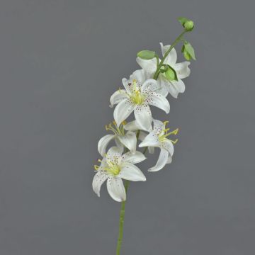 Lys tigré artificiel ASHANTI, blanc, 65cm, Ø8cm