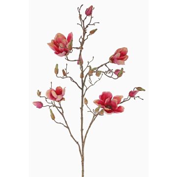 Magnolia en soie LORA, fuchsia, 110cm, Ø10-12cm