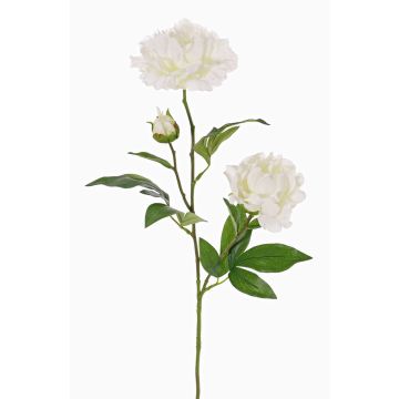 Fleur en tissu pivoine ONYX, blanc, 70cm, Ø10-13cm Fleur en tissu pivoine ONYX, blanc, 70cm, Ø10-13cm
