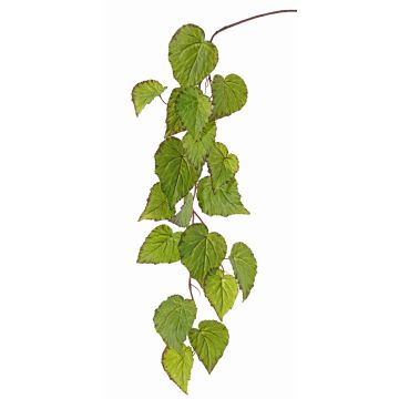 Branche de bégonia rex artificiel KATRICE, vert-rouge, 110cm