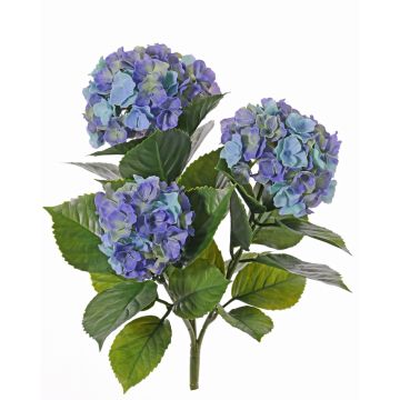 Faux Hortensia SAIRA, piquet, crossdoor, bleu, 40cm, Ø11-13cm