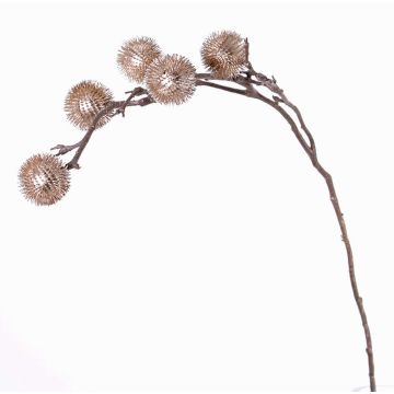 Branche de chardon artificiel ROBBY, cuivre, 100cm, Ø6cm