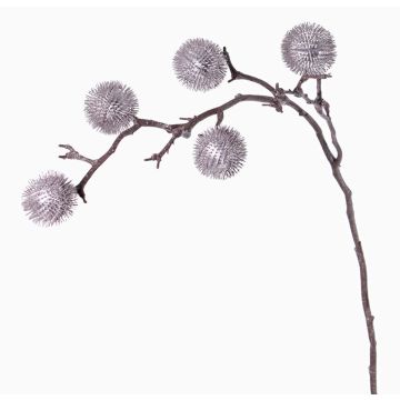 Branche de chardon artificiel ROBBY, argent, 100cm, Ø6cm