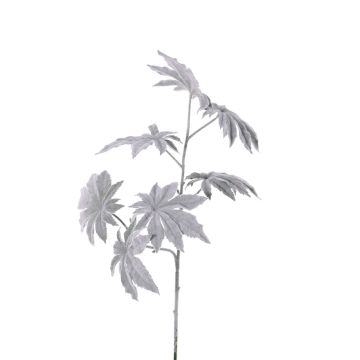 Branche artificiel de papaye NUBIE, givrée, grise, 70cm