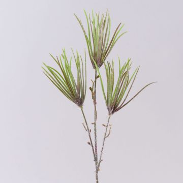Branche de pin artificielle PEER, paillettes, vert, 50cm