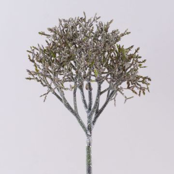 Branche de corail artificielle NADINA, paillettes, argenté-brun, 45cm