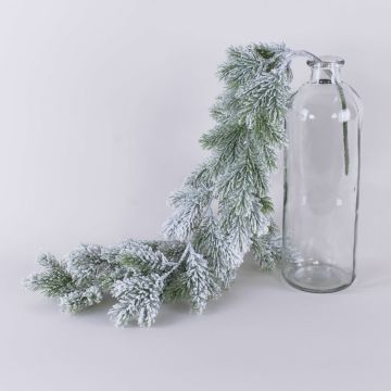 Suspension artificielle sapin YUNIS sur piquet, enneigée, 85cm